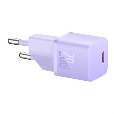 Зарядное устройство BASEUS GaN5 Fast Charger(mini) USB-C, 3A, 20W, фиолетовый - 4