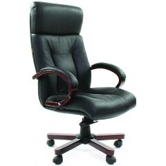 Офисное кресло Chairman 421,кожа черная RU - 2