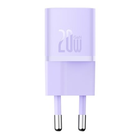 Зарядное устройство BASEUS GaN5 Fast Charger(mini) USB-C, 3A, 20W, фиолетовый - 3