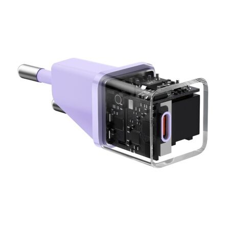 Зарядное устройство BASEUS GaN5 Fast Charger(mini) USB-C, 3A, 20W, фиолетовый - 6