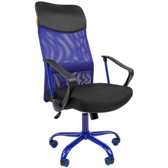 Офисное кресло Chairman 610,15-21 черный + TW синий RU - 1