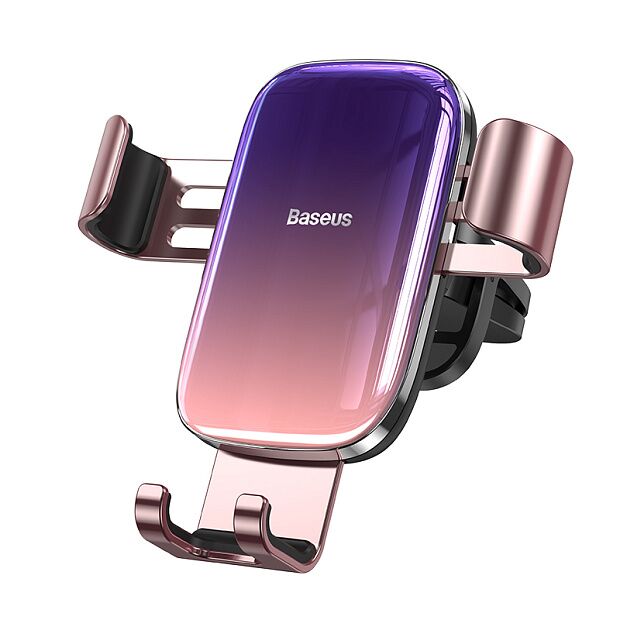 Автомобильный держатель BASEUS Glaze Gravity, розовый, на воздуховод - 1