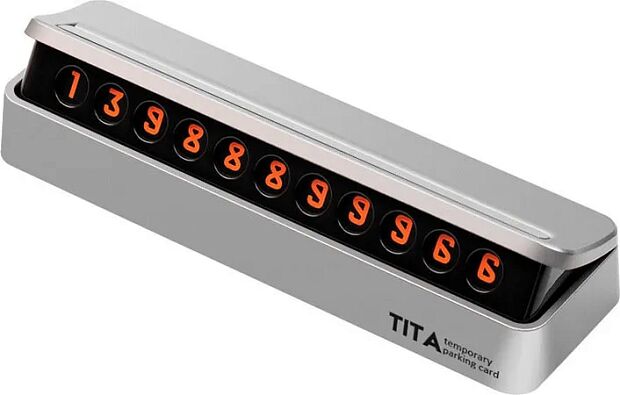 Автовизитка в машину TITA Temporary Parking Card (Silver/Серебристый) - 2