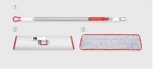 Швабра Xiaomi Appropriate Cleansing from the Squeeze Wash MOP YC-01 (Red-Grey) - отзывы - 3