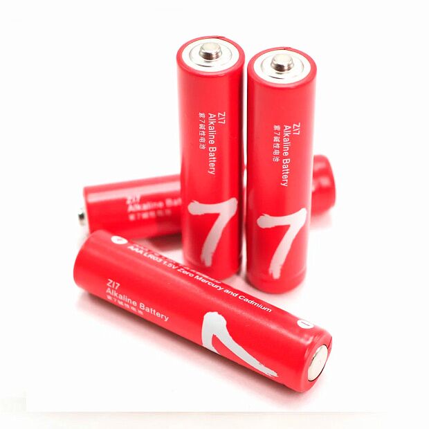 Батарейки алкалиновые ZMI Rainbow Zi7 типа AAA (уп. 4 шт) (Red) - 3