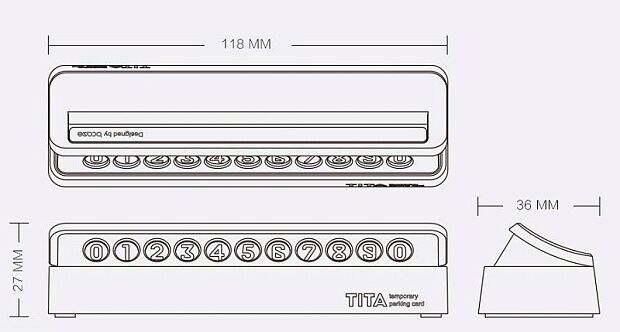 Автовизитка в машину TITA Temporary Parking Card (Silver/Серебристый) - 5