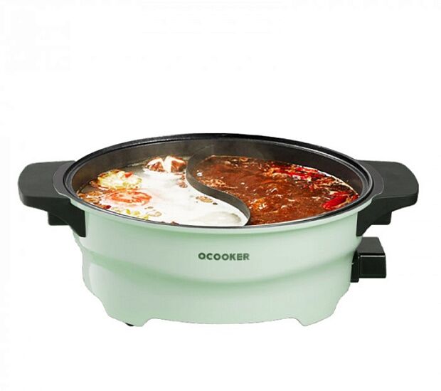 Сковорода электрическая QCOOKER Multi Functional Household Hot Pot (Light Green) - 2