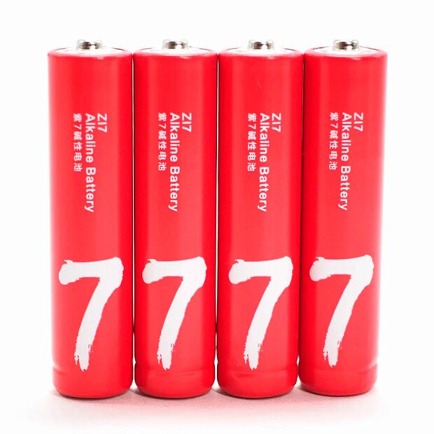 Батарейки алкалиновые ZMI Rainbow Zi7 типа AAA (уп. 4 шт) (Red) - 1