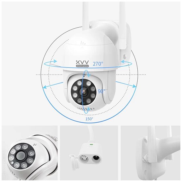 IP камера Xiaovv Outdoor PTZ Camera 2K (XVV-3630S-P1) (White) EU - 6