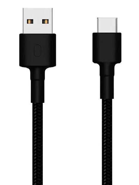 Кабель Xiaomi Mi USB Type-C Braided Cable 100см SJX10ZM (Black) - 1
