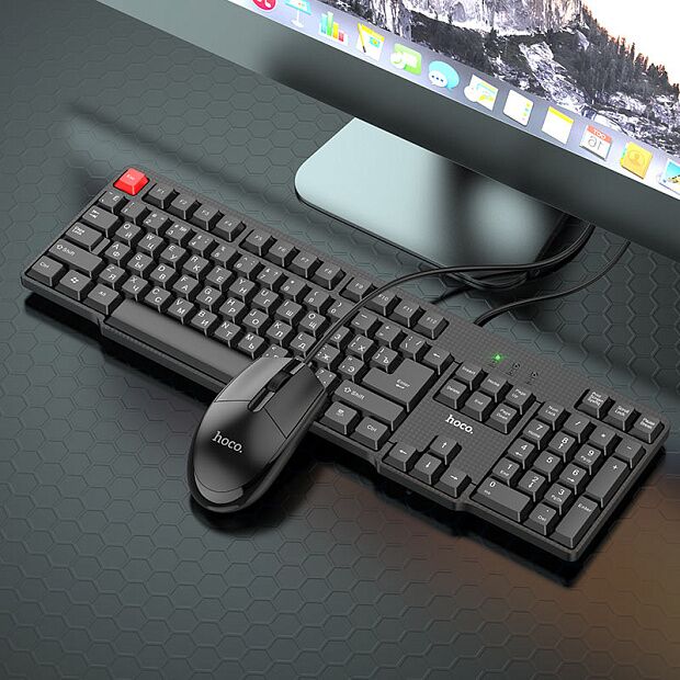 Игровая клавиатура и мышь Hoco GM16 Business (комплект) (Black) - 6