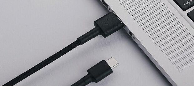 Кабель Xiaomi Mi USB Type-C Braided Cable 100см SJX10ZM (Black) - 5