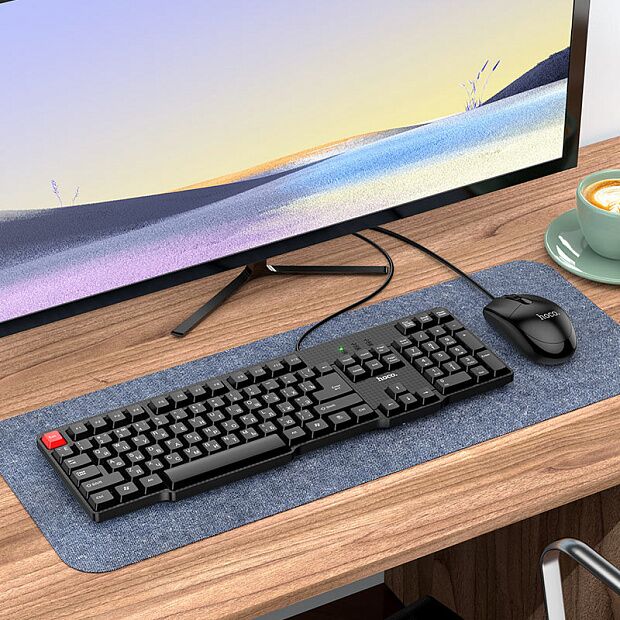 Игровая клавиатура и мышь Hoco GM16 Business (комплект) (Black) - 3
