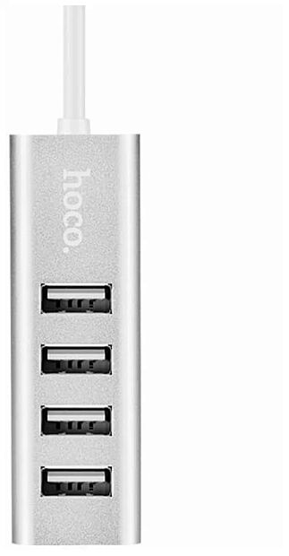 USB Хаб Hoco HB1 4хUSB (Silver) - 5