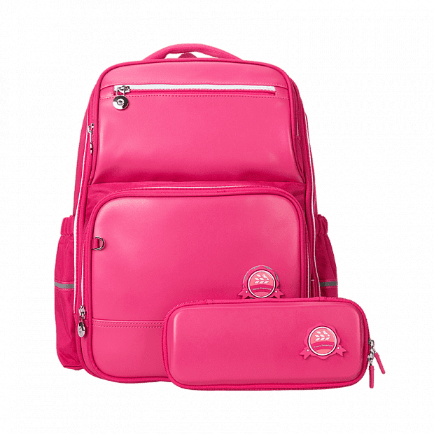 Ортопедический рюкзак с пеналом Xiaomi Yang Small Student Backpack 3-6 Class (Pink/Розовый) 